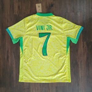 Vinicius Junior Brazil National Team New Men's Nike Yellow Soccer Jersey